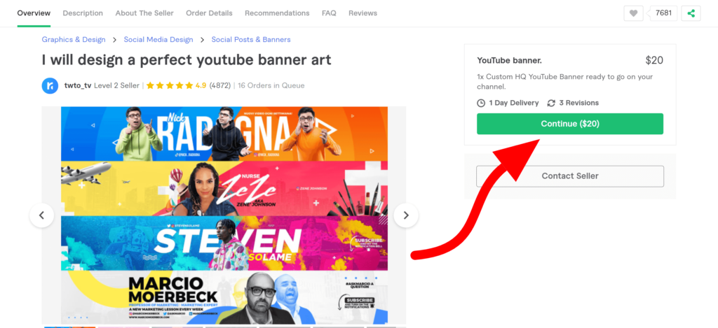 grow a YouTube channel with Fiverr