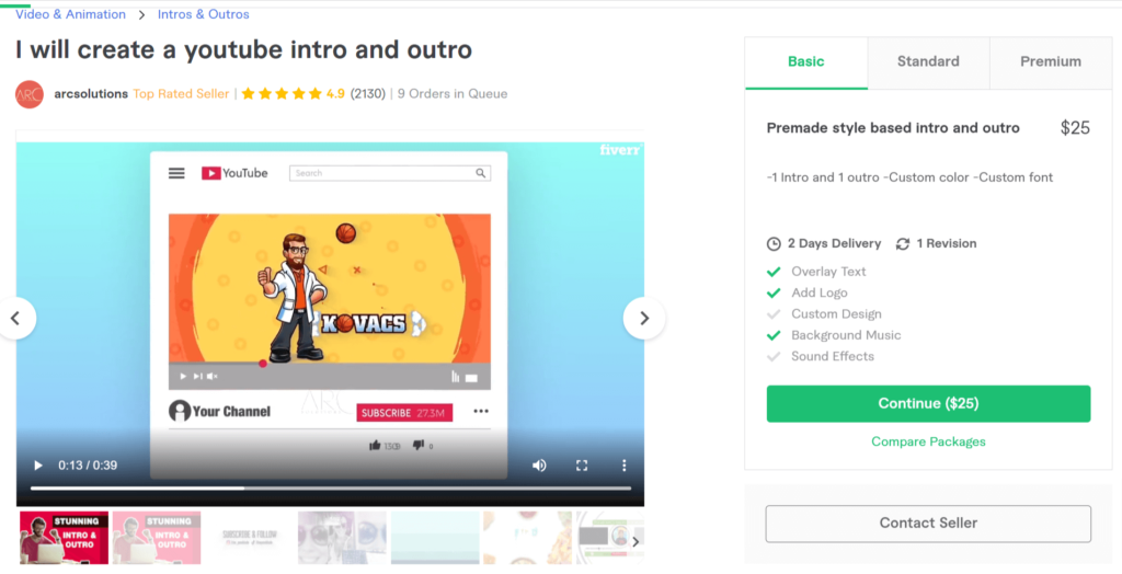 grow a YouTube channel with Fiverr in 2021