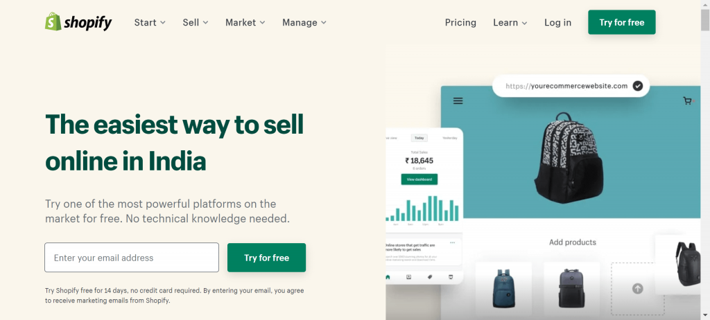 Shopify store builder